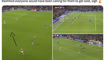 Apa yang terjadi pada pengambilan keputusan Garnacho, dia menembak sepanjang laga dan tidak ada yang berhasil, kritik akun ini. Foto: X.com