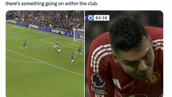 Netizen juga menilai Garnacho pantas dimarahi Casemiro yang berang saat Garnacho kehilangan bola. Foto: X.com