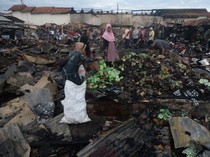 Potret Pasar Karanggede di Boyolali Ludes Terbakar