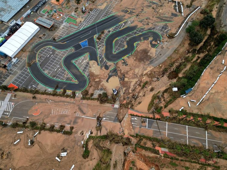 Potret Dampak Banjir yang Bikin MotoGP Valencia Dibatalkan