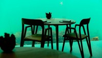 Under Lindesnes di Norwegia berada di dalam Laut Atlantik Utara dengan kedalaman 5,5 meter. Restoran yang menawarkan sensasi makan bersama ikan hingga bintang laut ini mengantongi penghargaan Michelin star sejak 2019. Foto: Love Food