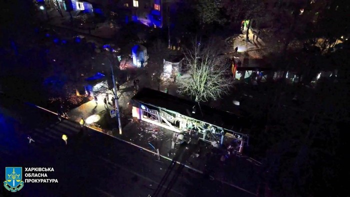 Supermarket Hancur Dibom Rusia A view of damage at a supermarket after a Russian guided bomb hit in Kharkiv, Ukraine, November 3, 2024, in this still image taken from video. Kharkiv Regional Prosecutor's Office/Handout via REUTERS THIS IMAGE HAS BEEN SUPPLIED BY A THIRD PARTY. NO RESALES. NO ARCHIVES. MANDATORY CREDIT