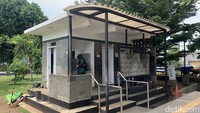 Potret toilet Alun-alun Kota Bogor yang baru saja dipercantik.  