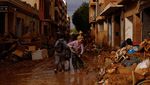 Warga Spanyol Bersih-bersih Lumpur Sisa Banjir Bandang