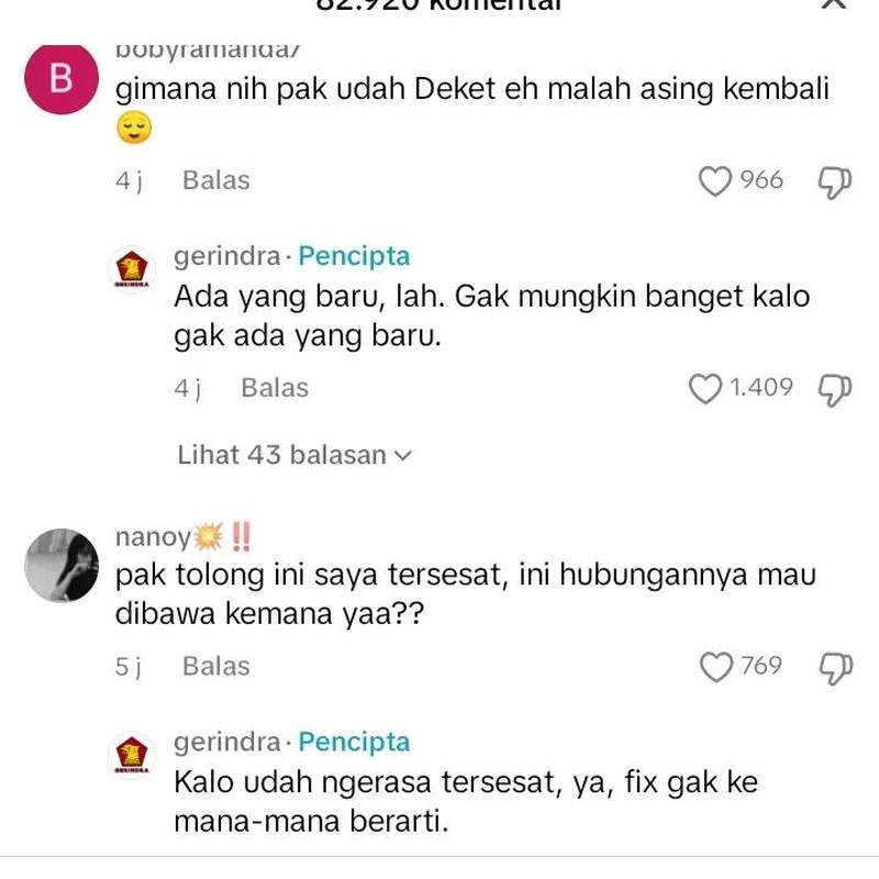 Balasan Admin Gerindra