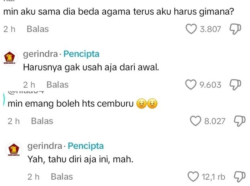 Balasan Admin Gerindra