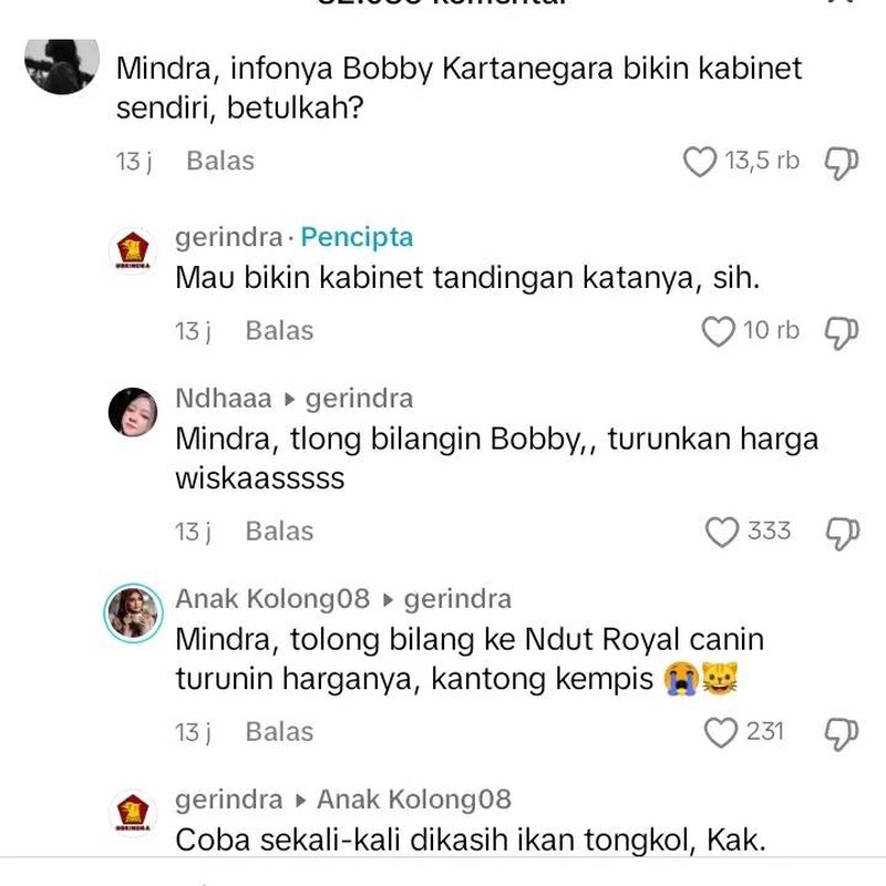 Balasan Admin Gerindra