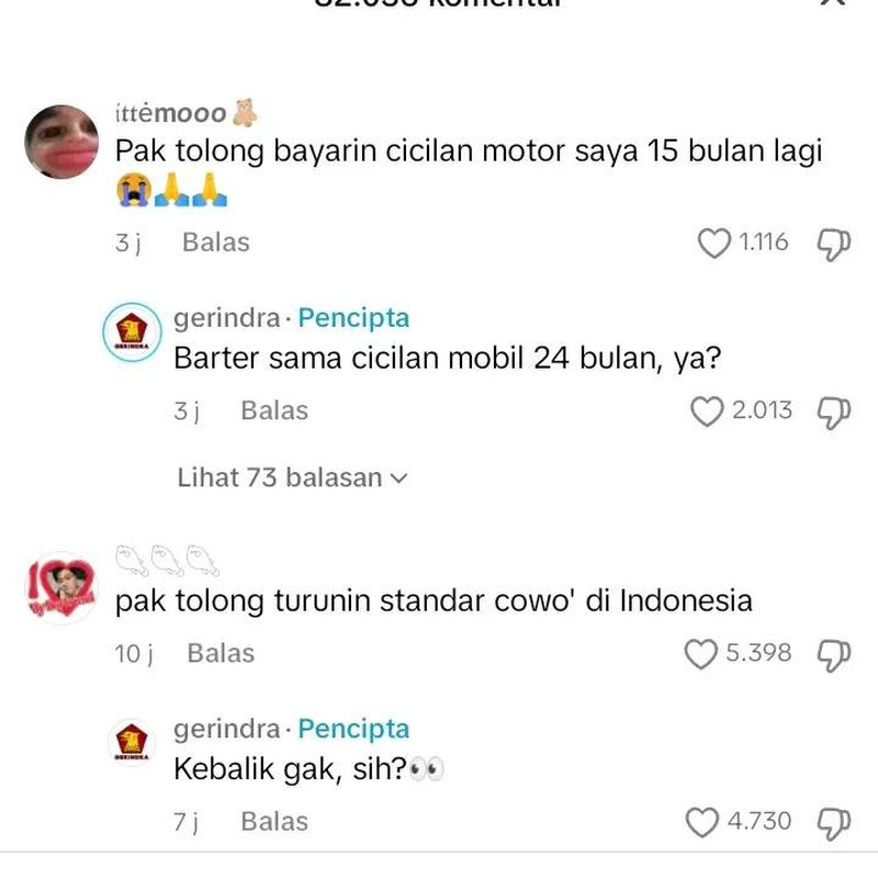 Balasan Admin Gerindra