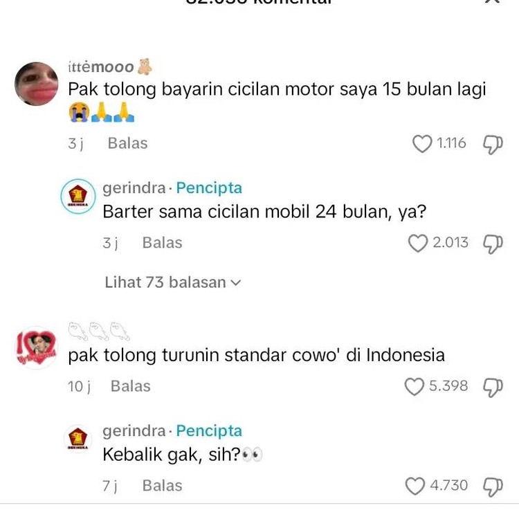 Balasan Admin Gerindra Balasan Admin Gerindra