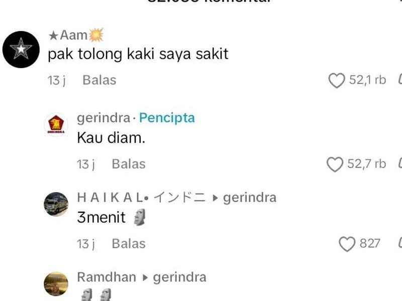 Balasan Admin Gerindra