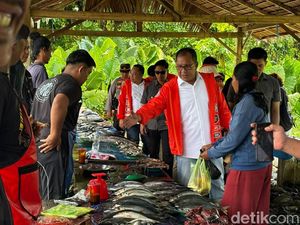 Kampanye di Pasar Tampinna Lutim, Danny Diadang Warga Tanyakan Visi Misi