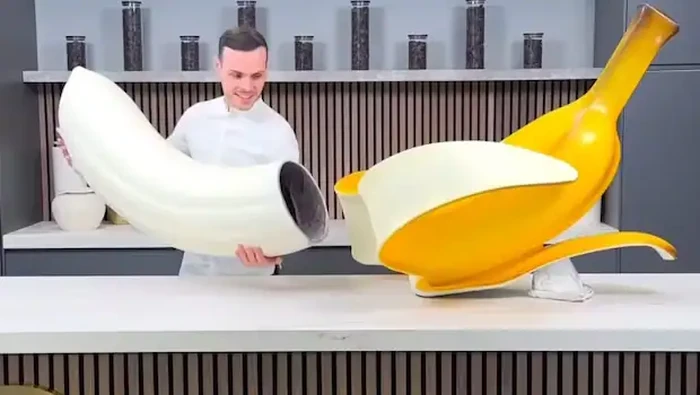 chef Amaury Guichon bikin cokelat pisang 1,7 meter