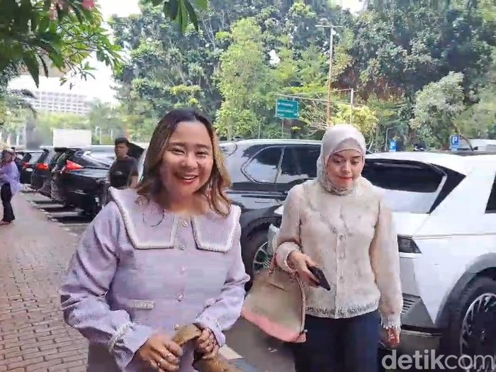 Chikita Meidy saat ditemui di Polda Metro Jaya.