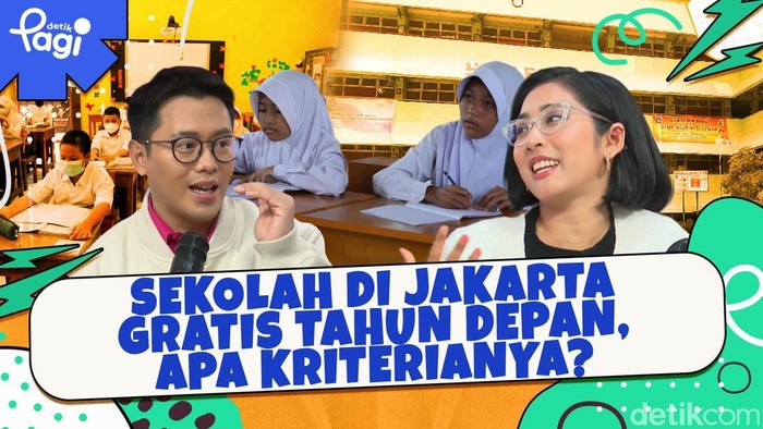 Detik Pagi edisi Rabu, 6 November 2024 membahas Sekolah di Jakarta Gratis Tahun Depan, Apa Kriterianya?