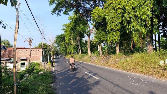 Lokasi kecelakaan di Mojokerto
