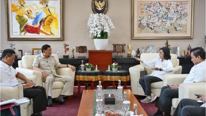 Menhan Sambangi Kantor Sri Mulyani