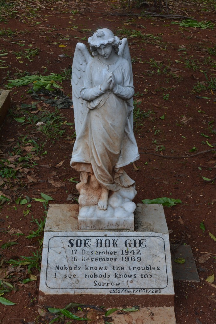 Museum Taman Prasasti di Jakarta menyimpan berbagai nisan dari era Kolonial Belanda, Selasa (05/11/2024).