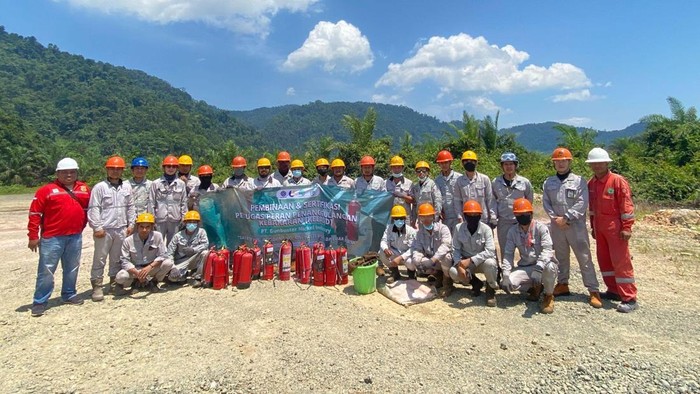 Pelatihan K3 Damkar di PT GNI