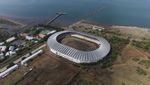 Foto Udara Stadion Barombong yang Mangkrak 13 Tahun