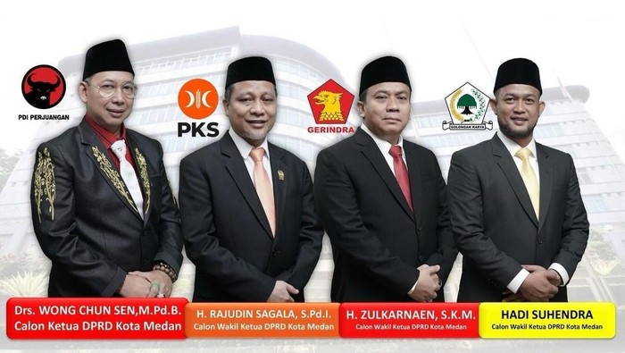 Pimpinan DPRD Medan periode 2024-2029 (Dok. Instagram @humasdprdkotamedan)