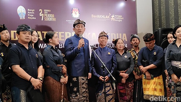 Cabup Raden Cahyo seusai debat Pilbup Bangli, Selasa (5/11/2024). (Agus Eka/detikBali)