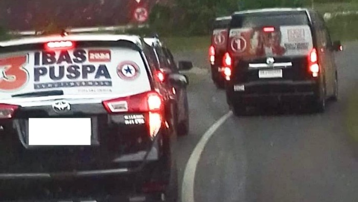 Relawan Paslon Bupati dan Wakil Bupati Luwu Timur Ibas-Puspa dampingi rombongan Danny Pomanto Kampanye.