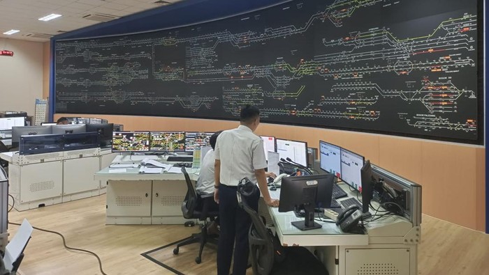 Ruang pusat pengendali operasi kereta api (Pusdal Opka)