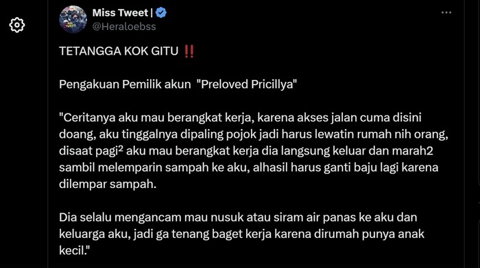 Viral perempuan dinarasikan diduga ODGJ di Jaktim ganggu tetangga hingga ancam hendak menusuk dan siram air panas.