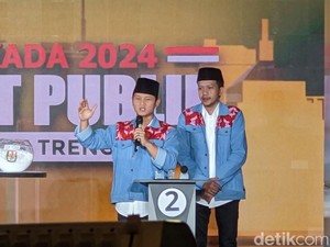 Ipin-Syah Jalani Debat Calon Tunggal Pilkada Trenggalek, Ini Visi Misinya