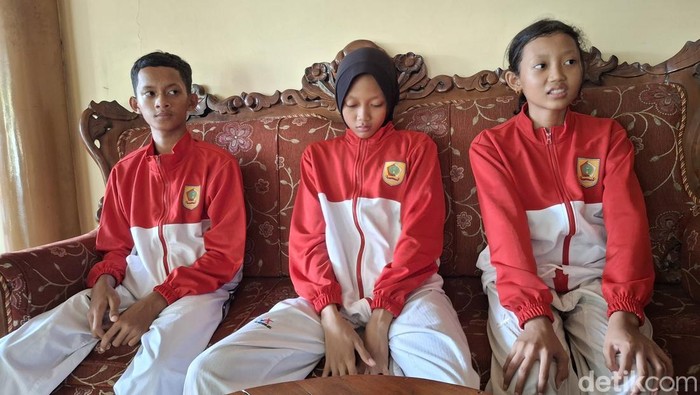 Para atlet Taekwondo asal Wonogiri yang gagal mengikuti Pekan Olahraga Pelajar Daerah (Popda) SD/SMP tingkat Provinsi Jawa Tengah 2024.