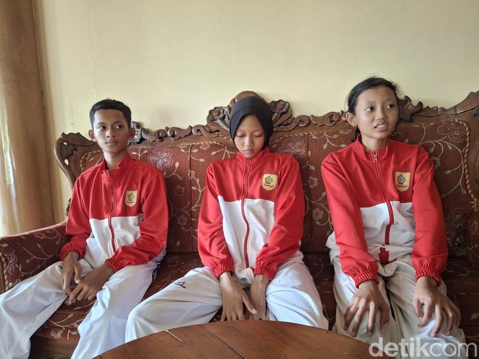 Para atlet Taekwondo asal Wonogiri yang gagal mengikuti Pekan Olahraga Pelajar Daerah (Popda) SD/SMP tingkat Provinsi Jawa Tengah 2024.
