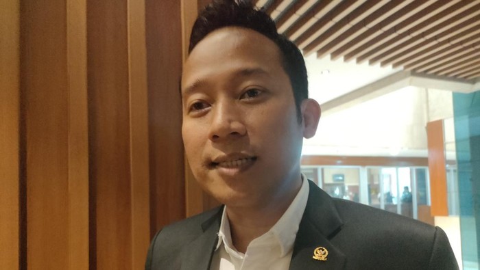 Anggota DPR, Denny Cagur, di kompleks parlemen, Senayan, Jakarta Pusat, Rabu (6/11/2024).