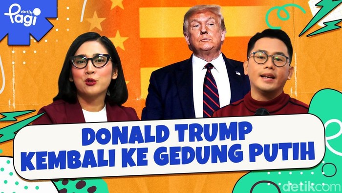 Detik Pagi edisi Kamis, 7 November 2024 membahas Donald Trump Kembali ke Gedung Putih
