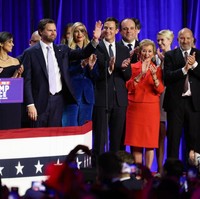 Ini merupakan kemunculan pertamanya di panggung politik setelah bersumpah bahwa dia akan menjauhi dunia politik pada Juli 2024.  Foto: Getty Images/Chip Somodevilla