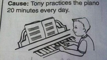 Latihan piano sehari 20 menit, malah dibilang nerd. Foto: via Bored Panda