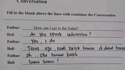 Jawaban Bahasa Inggris Nggak Ada Akhlak, Kelewat Out of The Box