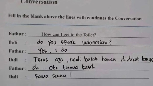 Jawaban Bahasa Inggris Nggak Ada Akhlak, Kelewat Out of The Box