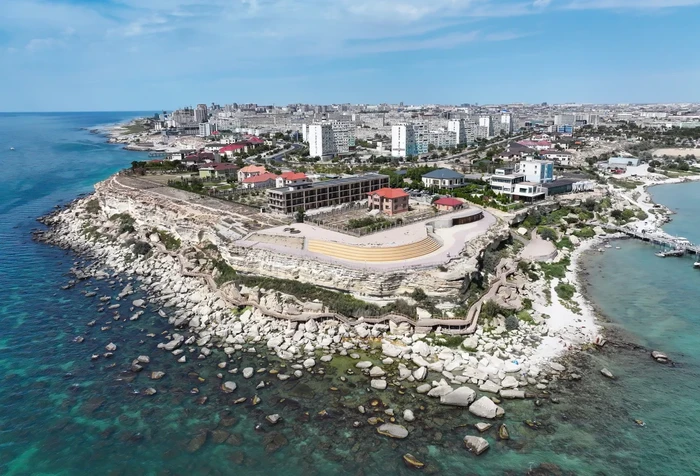 Kota Aktau, Kazakhstan di Laut Kaspia