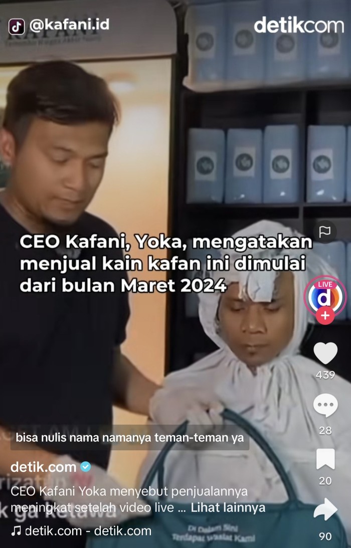 Live penjual kain kafan