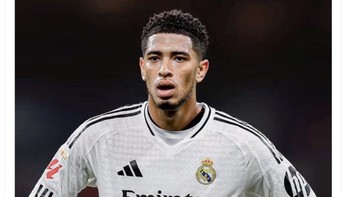 Jude Bellingham musim ini belum menyumbangkan kontribusi apapun buat Real Madrid. Foto: X.com