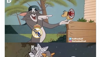 Meme Real Madrid awalnya meremehkan AC Milan tapi akhirnya malah kalah cukup telak. Foto: X.com