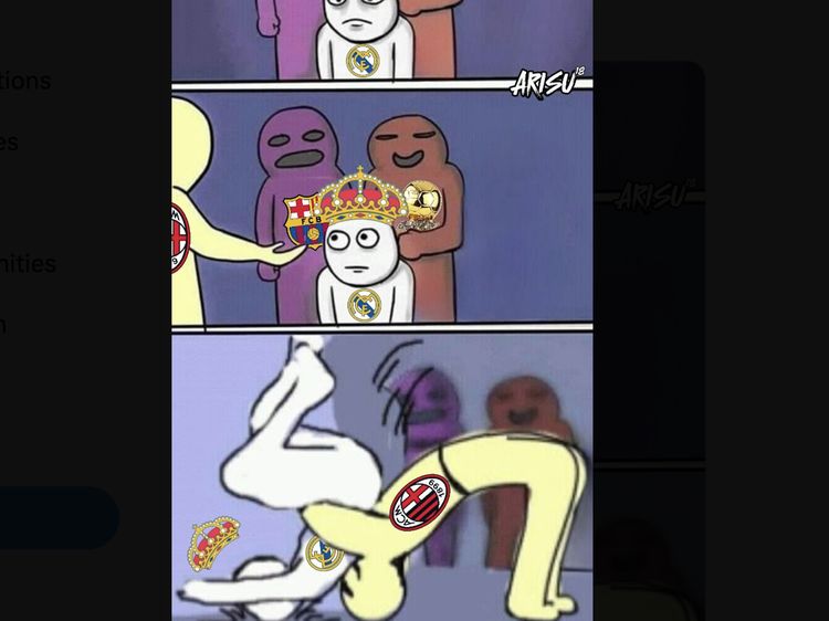 Meme Real Madrid Usai Dibantai AC Milan, Kocak Banget