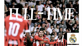 Akun AC Milan di X/Twitter pun merayakan kemenangan mereka atas Real Madrid. Foto: X.com