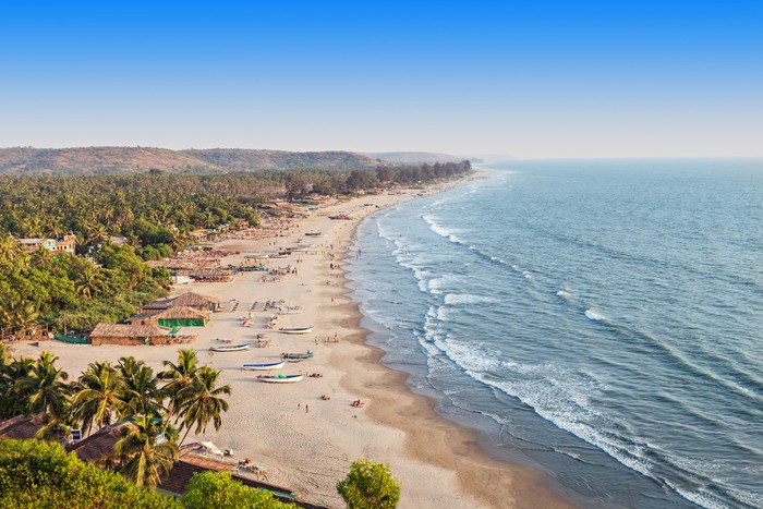 Pantai Arambol, negara bagian Goa, India