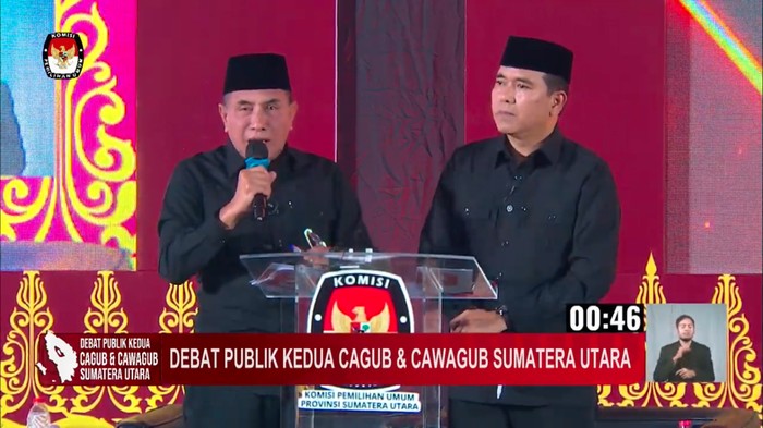 Pasangan 02 di Debat kedua Pilgub Sumut