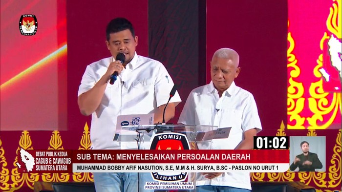 Paslon 01 di Debat kedua Pilgub Sumut