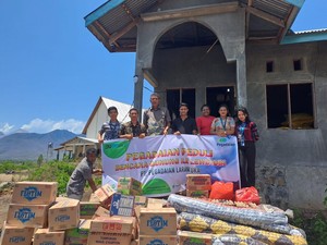 Pegadaian Salurkan Bantuan ke Warga Terdampak Erupsi Gunung Lewotobi