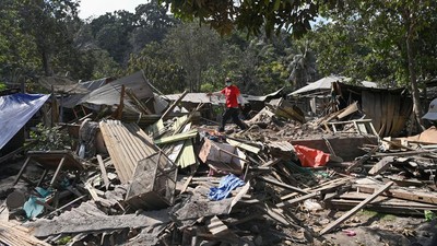 Permukiman Warga Hancur Terdampak Erupsi Gunung Lewotobi Laki-laki