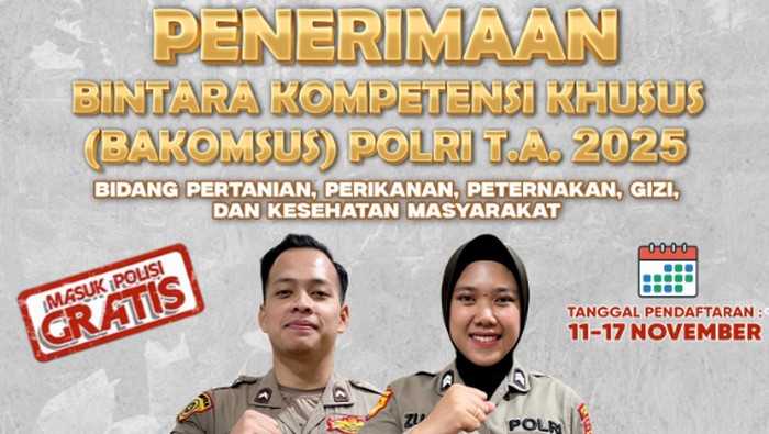 Penerimaan Bakomsus Polri 2025.