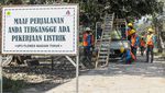 Jaringan Listrik Putus Akibat Erupsi Gunung Lewotobi Laki-laki Diperbaiki